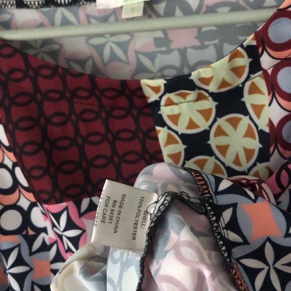 JADE Melody Tam Geo Patch Print Tie Top - Picture 4 of 5